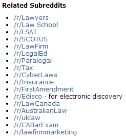 related law subreddits what is a subreddit