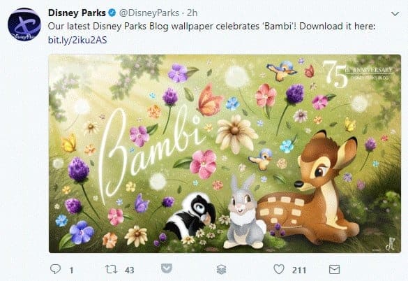 disney twitter call to action