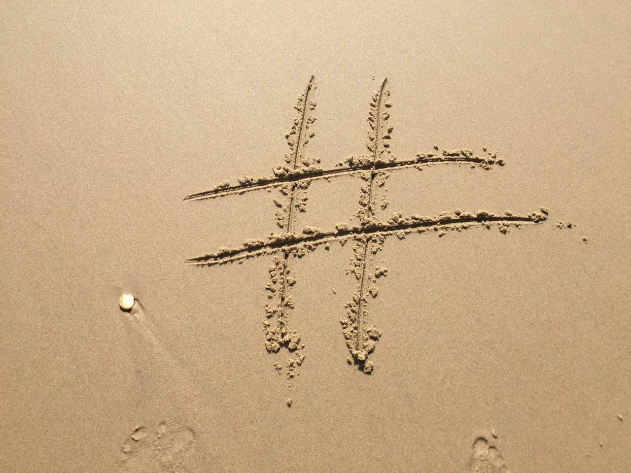 beach footprint hashtag