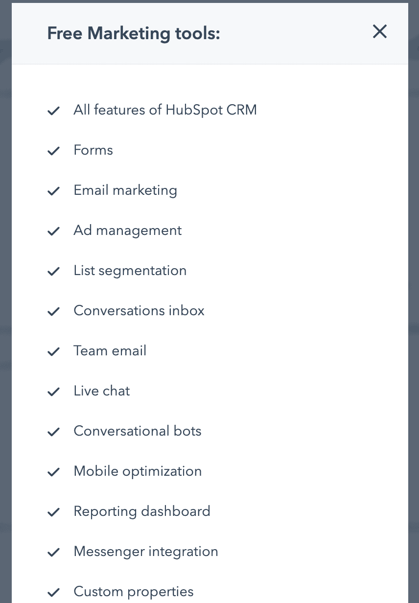 hubspot free email marketing tools