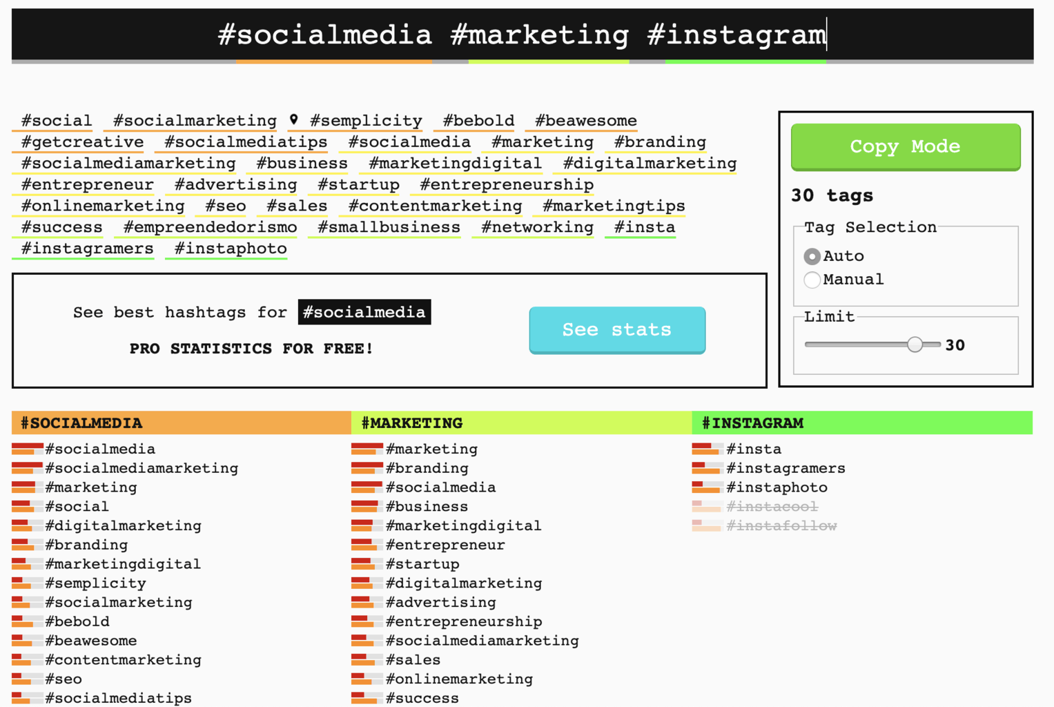 display purposes instagram hashtag finder tool