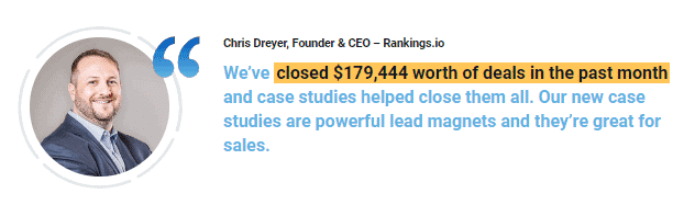 Chris Dreyer's case study testimony