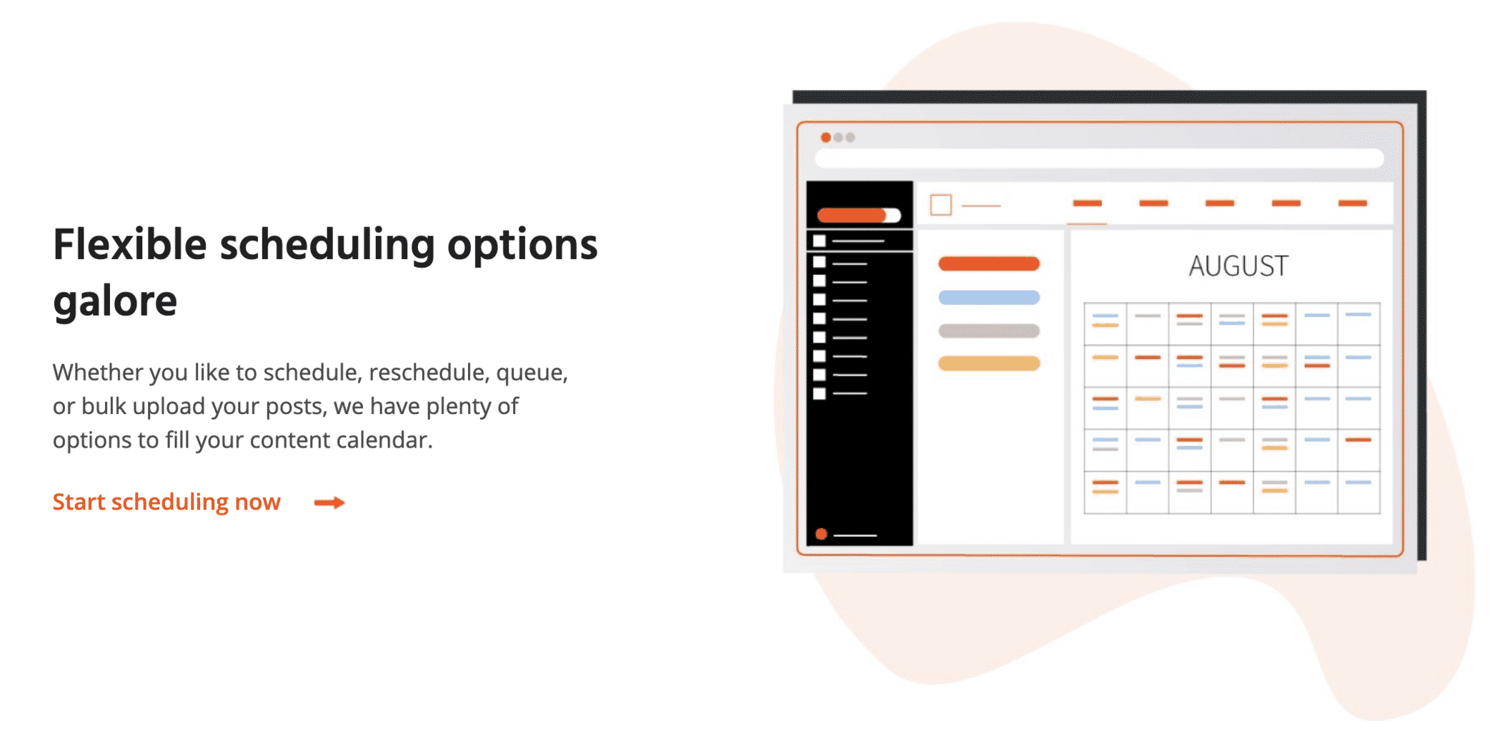 agorapulse scheduling features