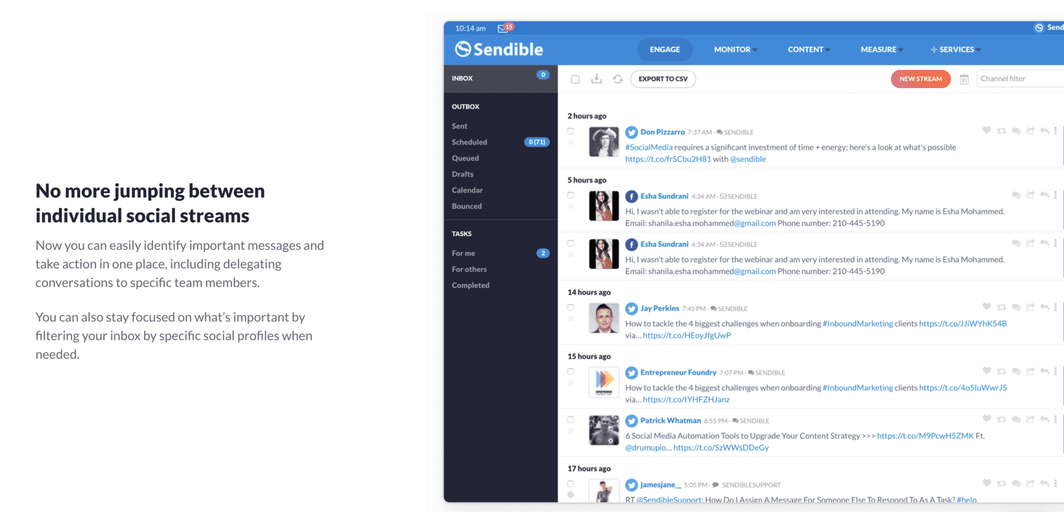 sendible social media management tool