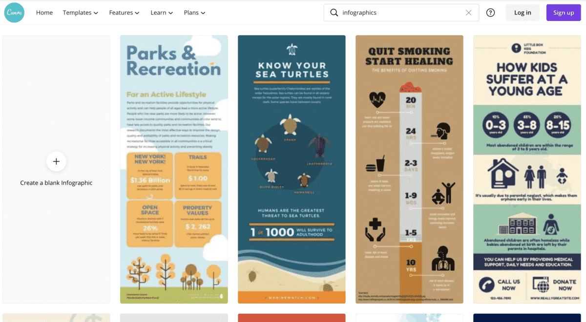 infographic template website