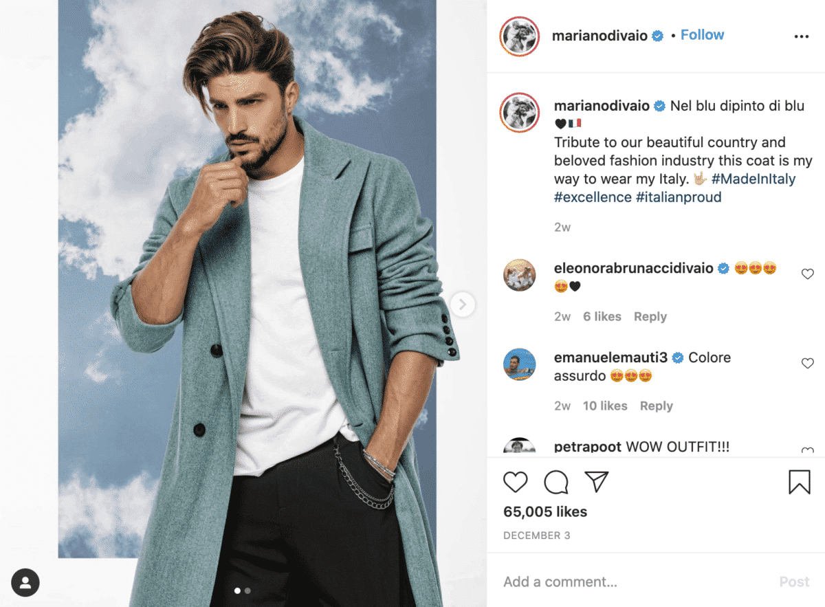 Mariano Di Vaio instagram fashion influencer