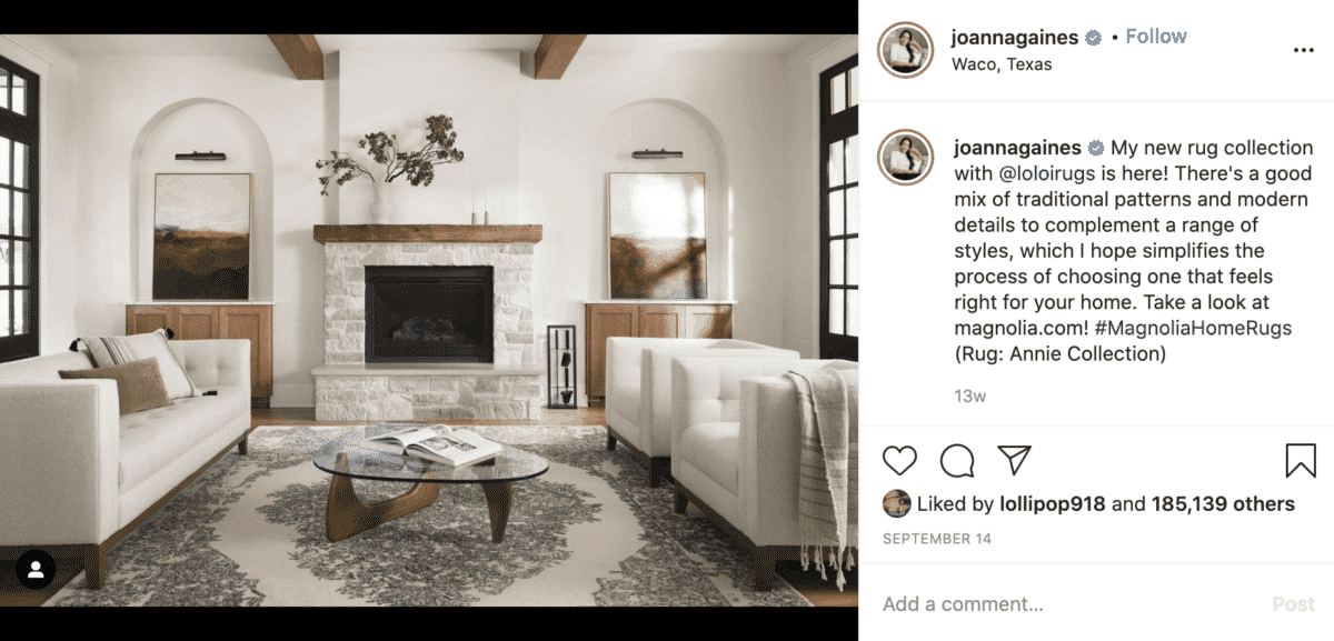 joanna gaines instagram lifestyle influencer