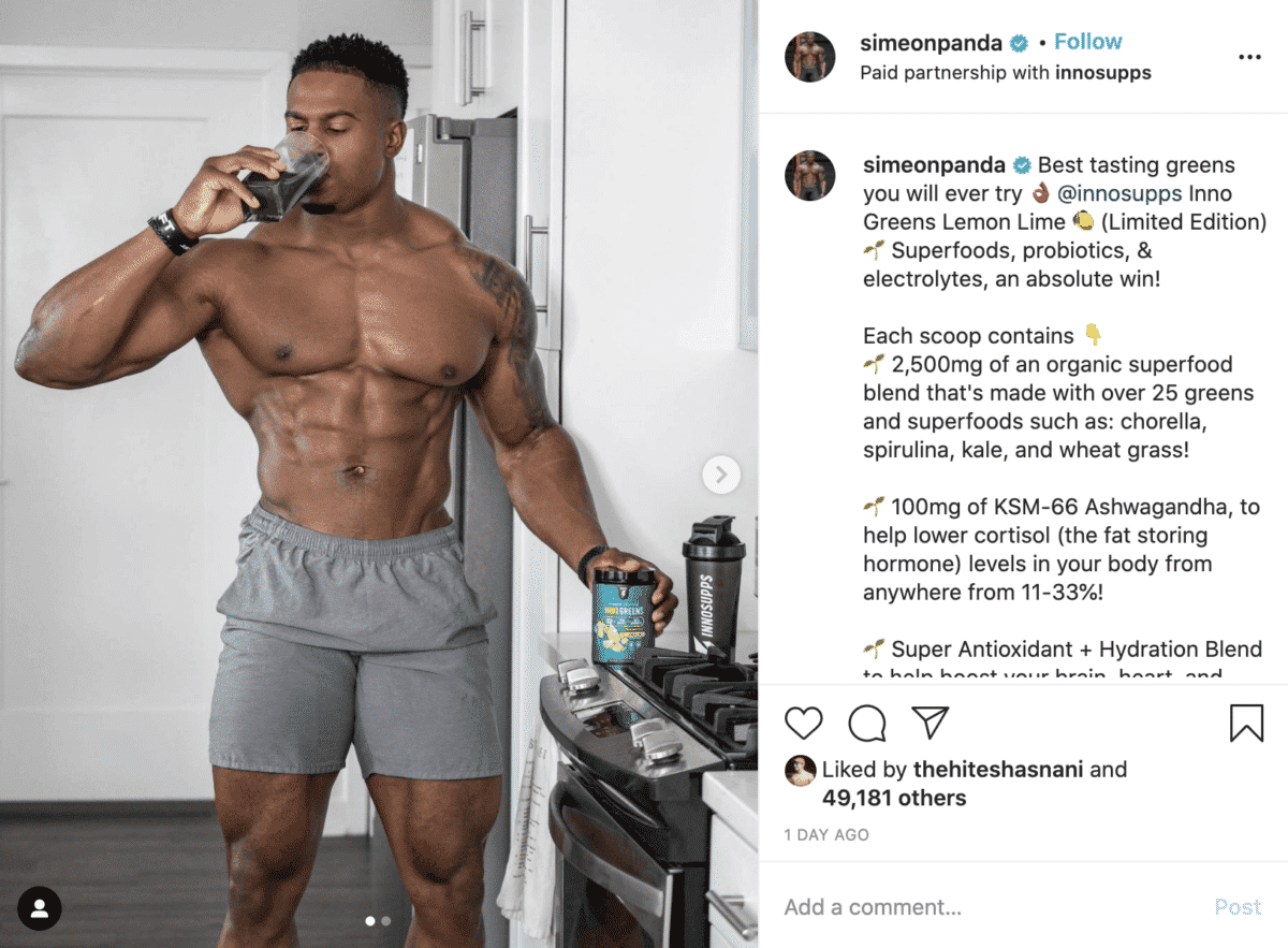 simeon panda instagram fitness infuencer