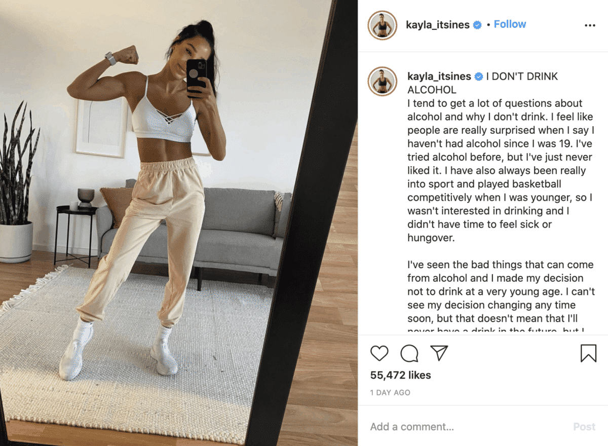 Kayla Itsines Instagram fitness influencer