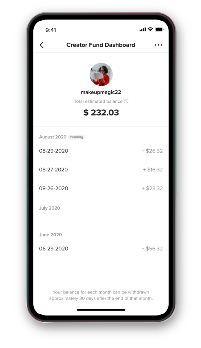 tiktok creator fund dashboard
