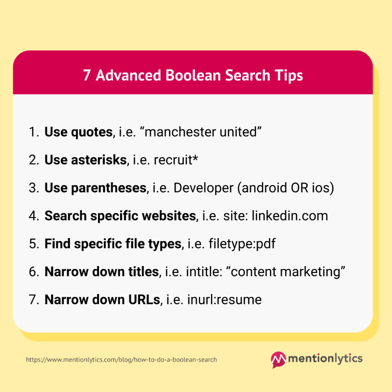7 Advanced Boolean Search Tips