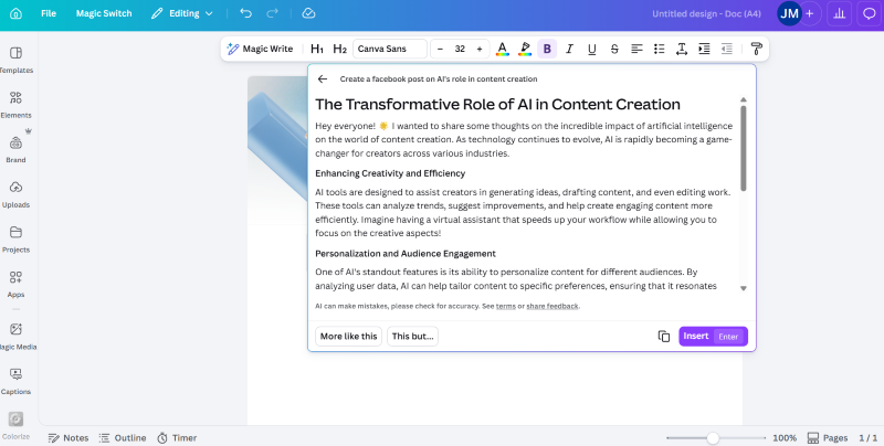 Canva AI