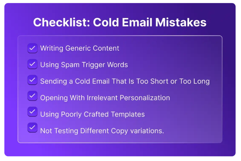 Cold Email Mistakes