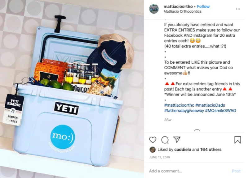 facebook contests and giveaways sample facebook post