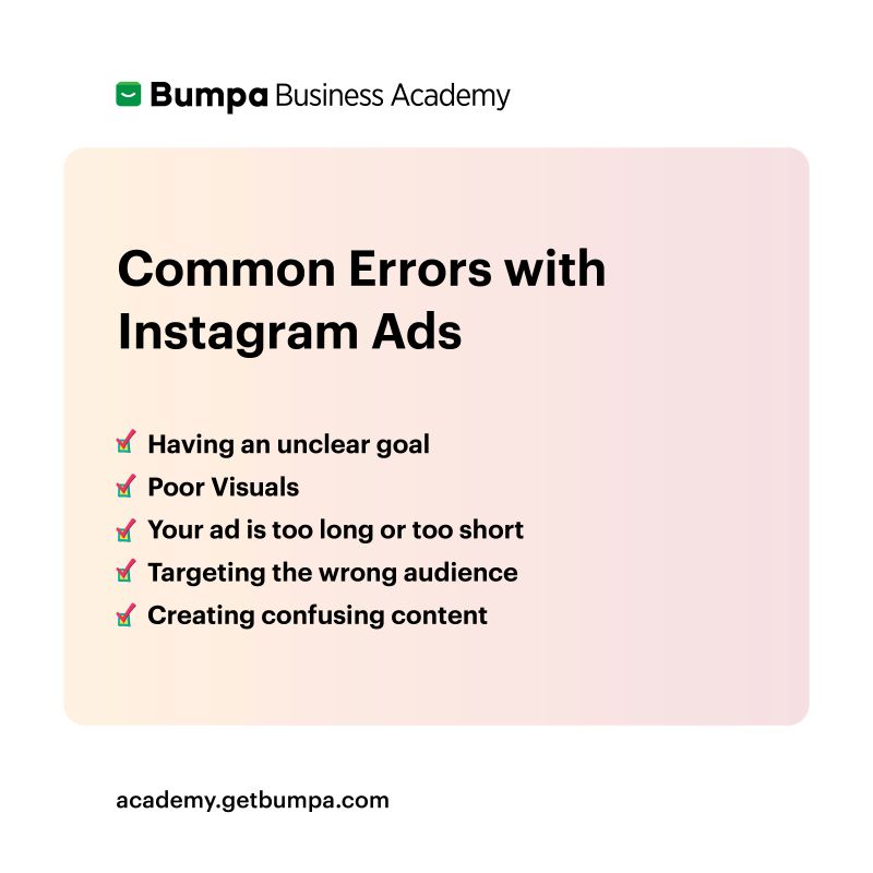 Common Errors with Instagram Ads