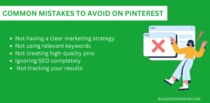Common mistakes to avoid in Pinterest