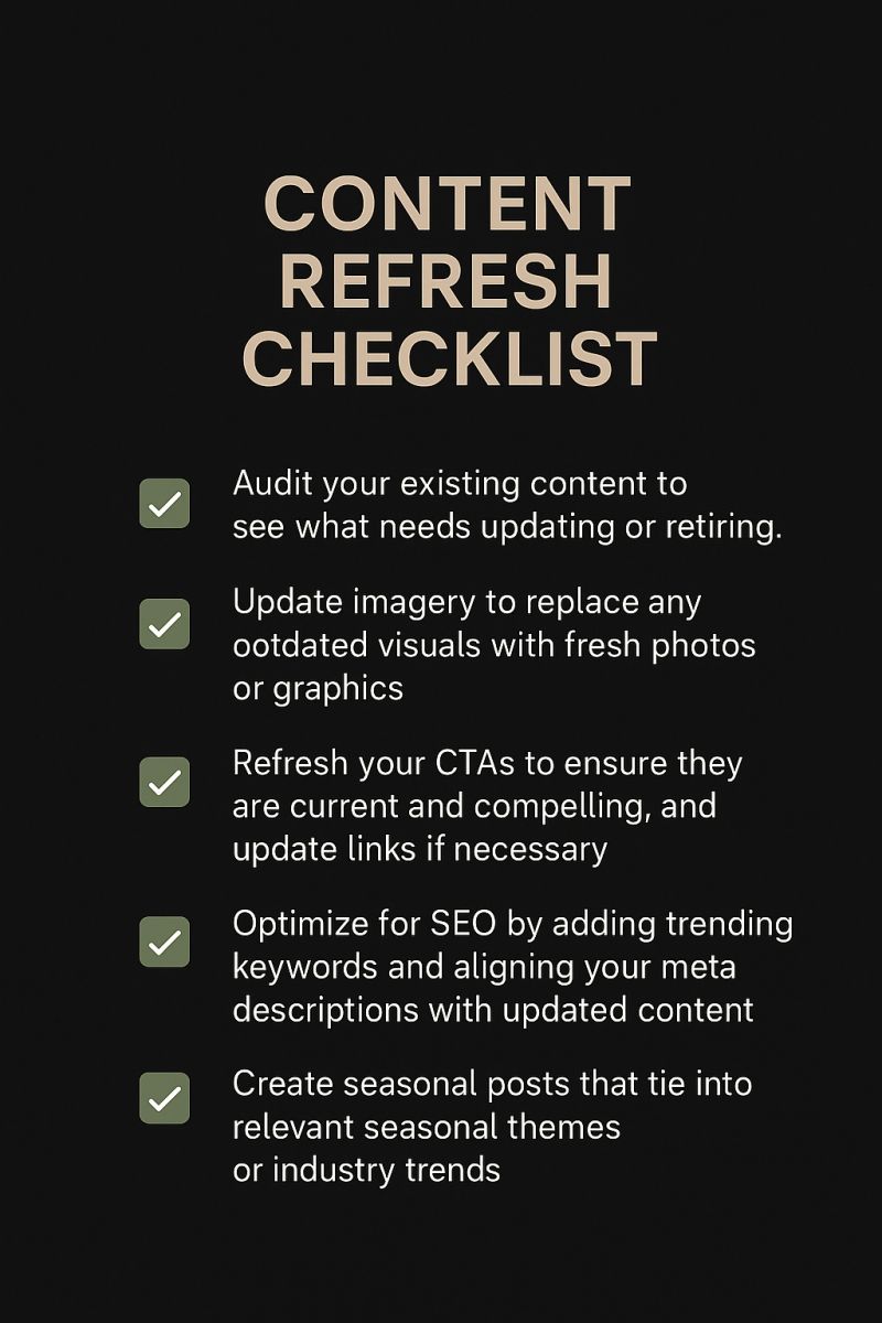 Content Refresh Checklist