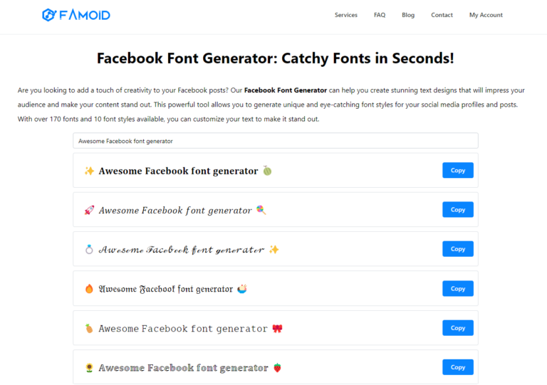 Top 15 Facebook Fonts Generators to Use on Meta