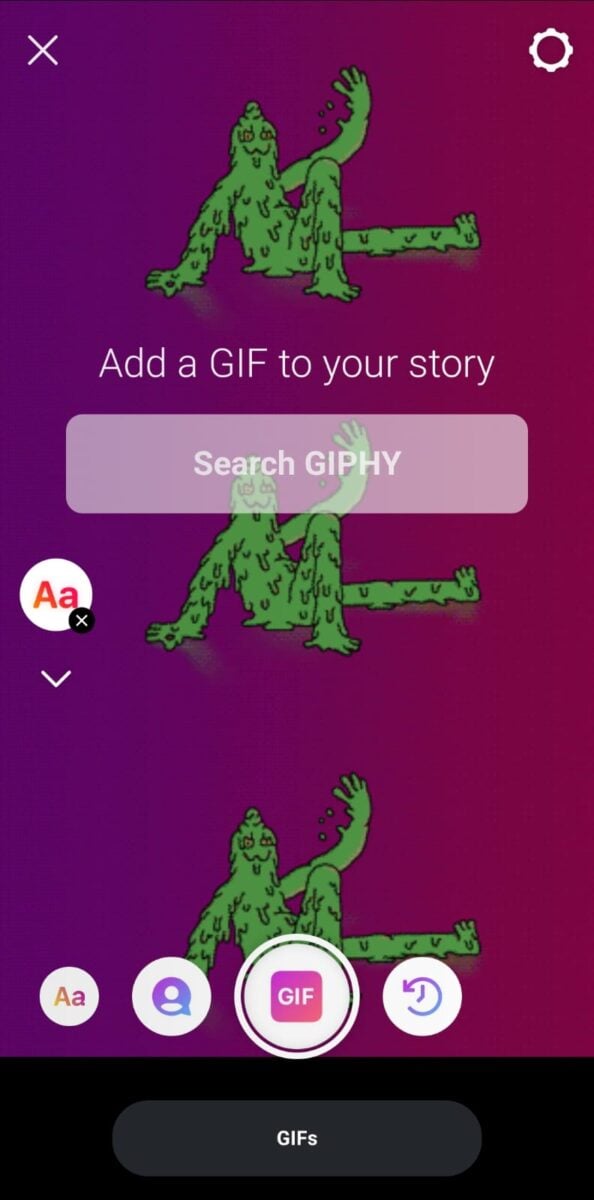 Instagram Story with GIFs