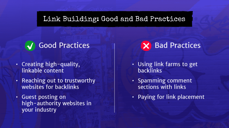 Link Building Good and Bad Practices