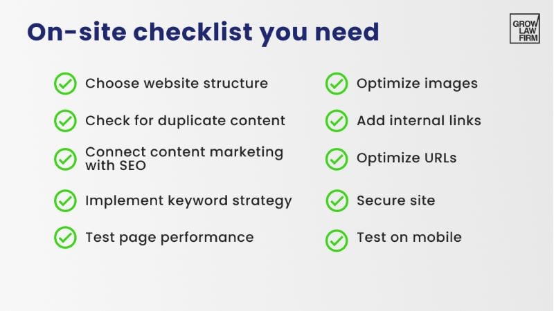 On-site Checklist You Need