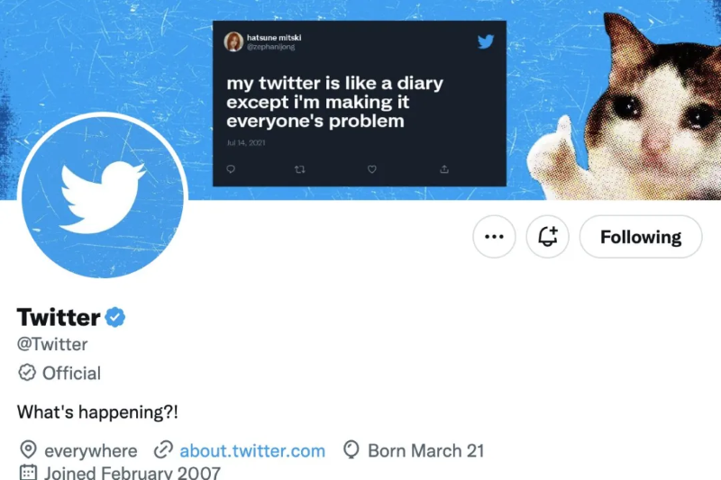 The original blue twitter