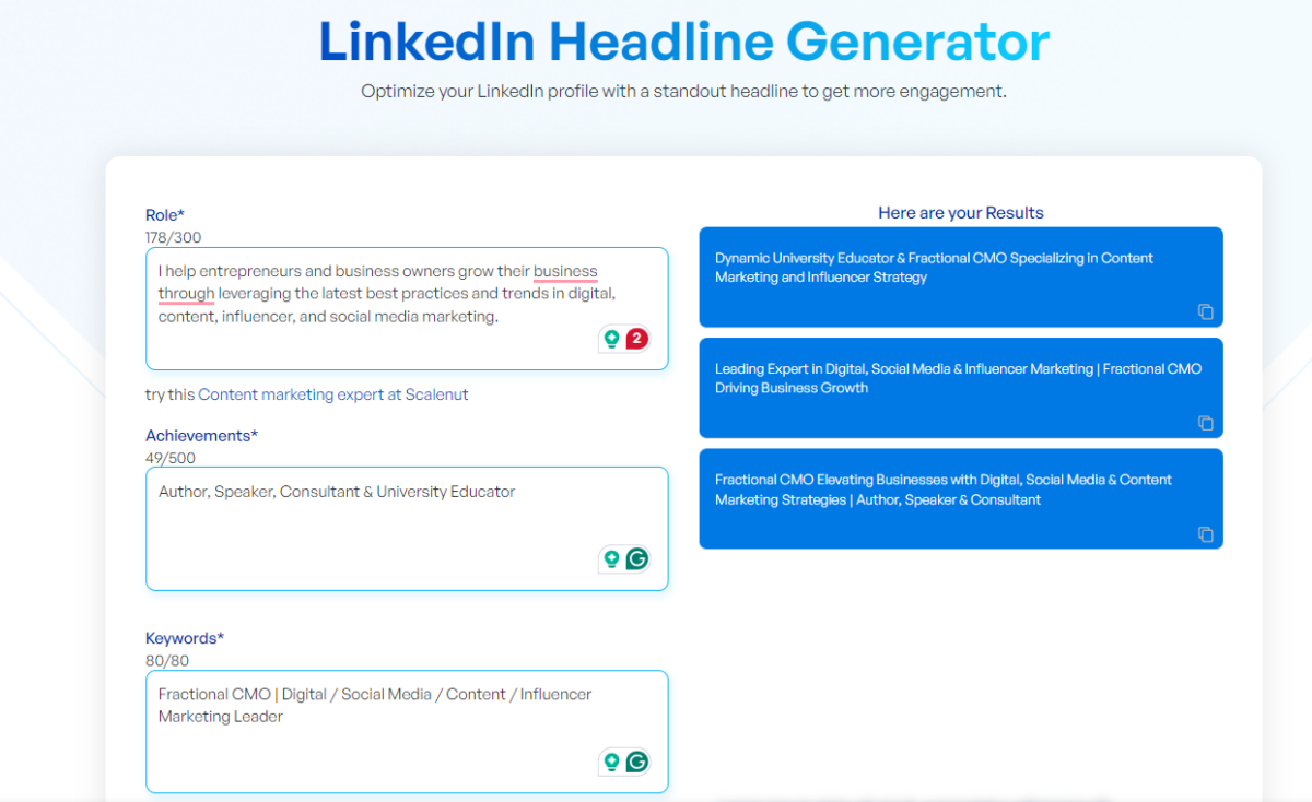 11 Compelling LinkedIn Headline Generators 11 Compelling LinkedIn Headline Generators