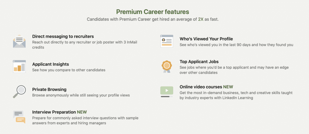 LinkedIn Premium for Jobseekers: Premium Career