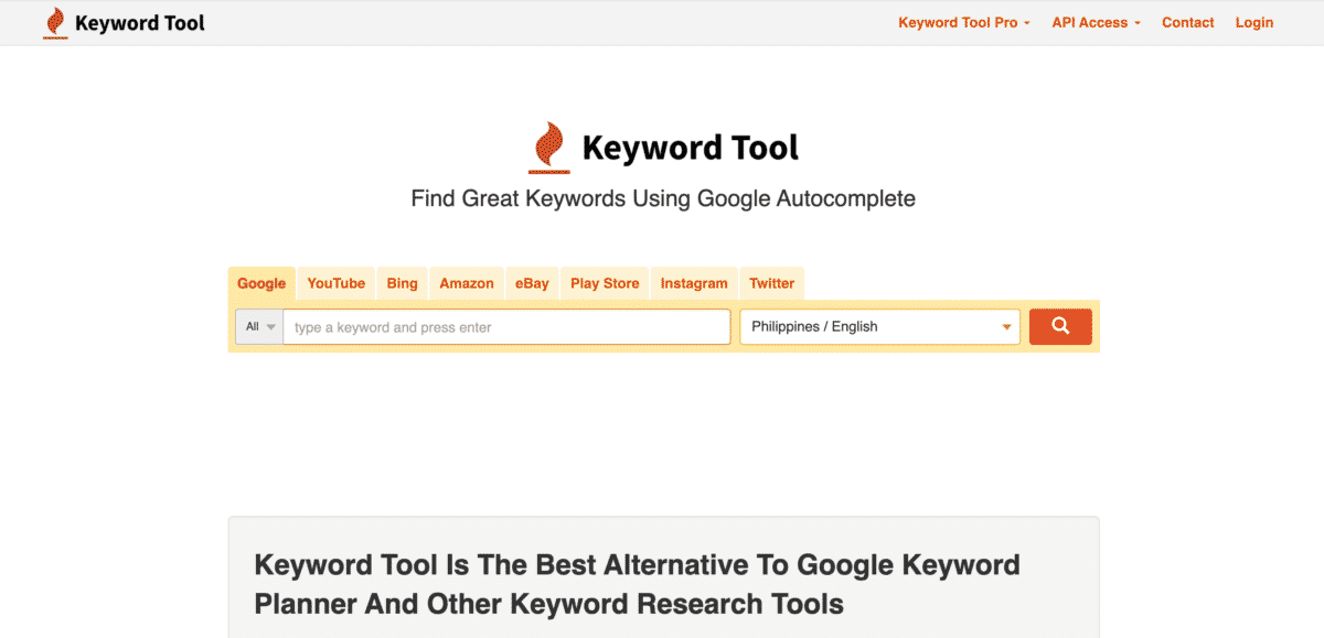 Keyword Tool