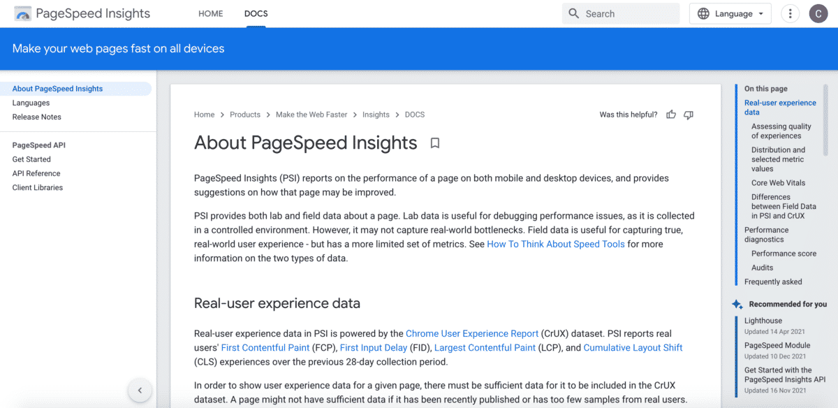 Google PageSpeed Insights