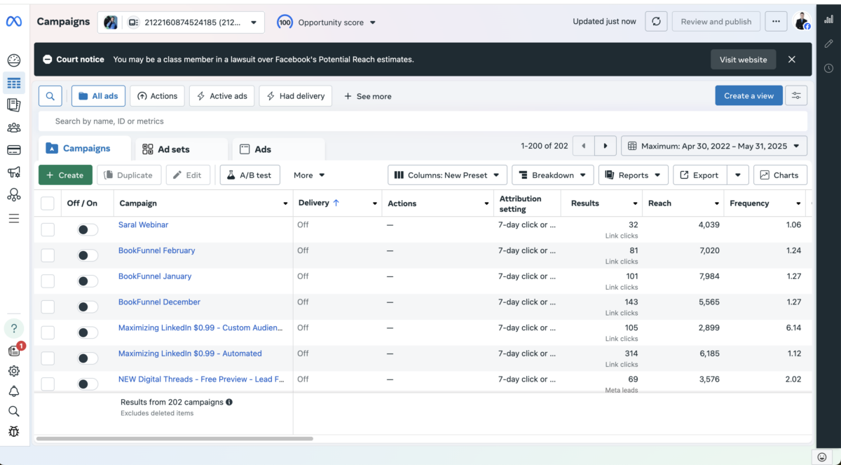 facebook ads manager