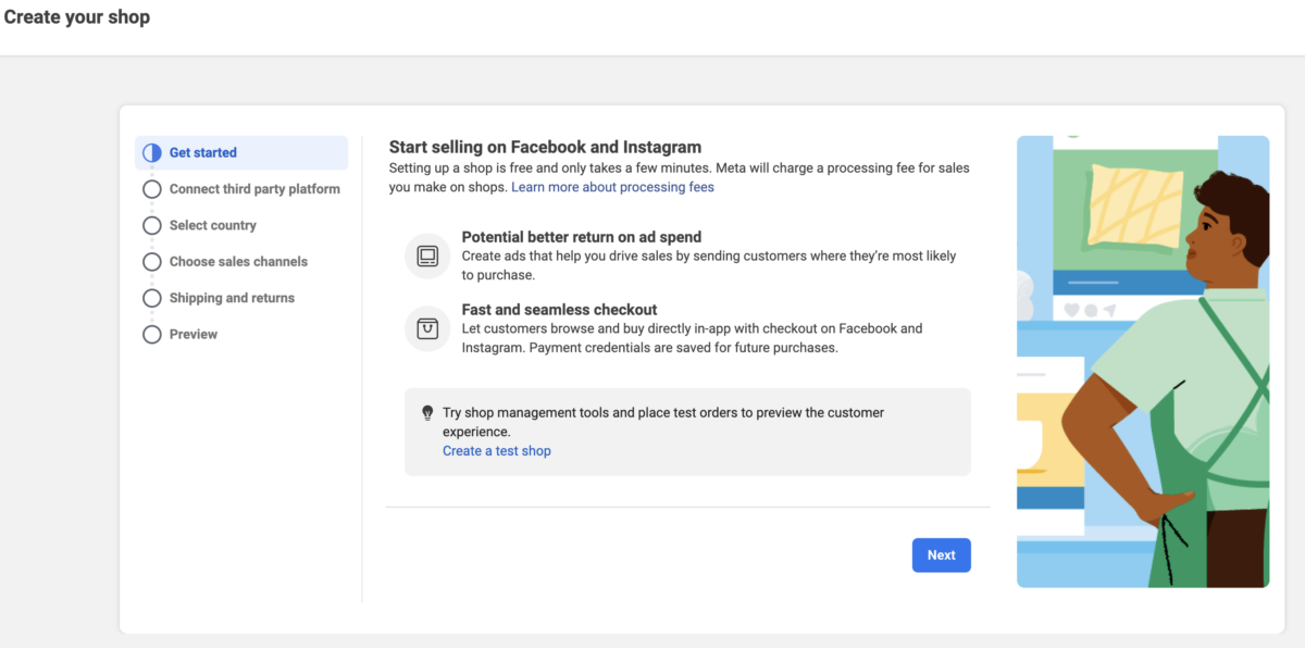 how to create a facebook shop