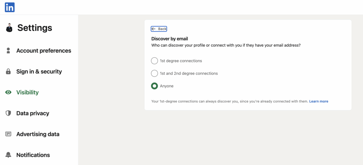 LinkedIn Profile Discovery Using Email Address