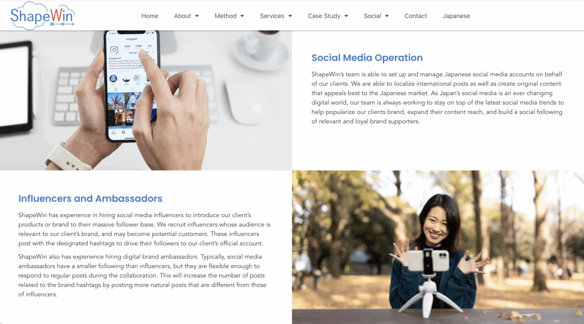 ShapeWin influencer marketing agency for Japan