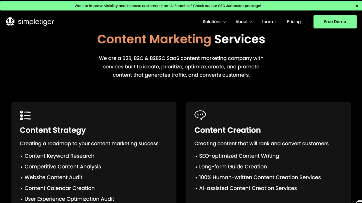simpletiger content marketing services