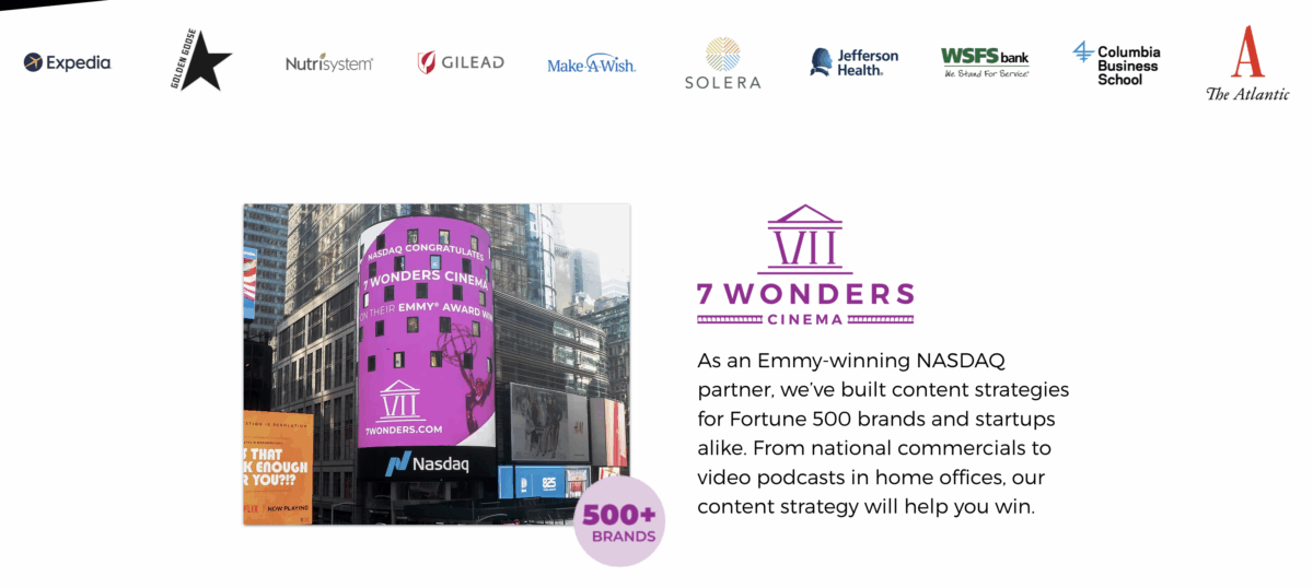 7 Wonders Cinema Emmy-winning NASDAQ partner for content marketing and video production