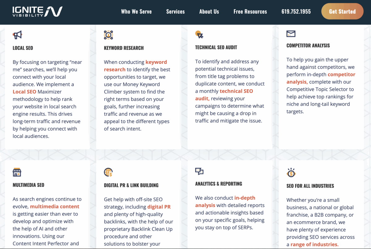 ignite visibility seo services