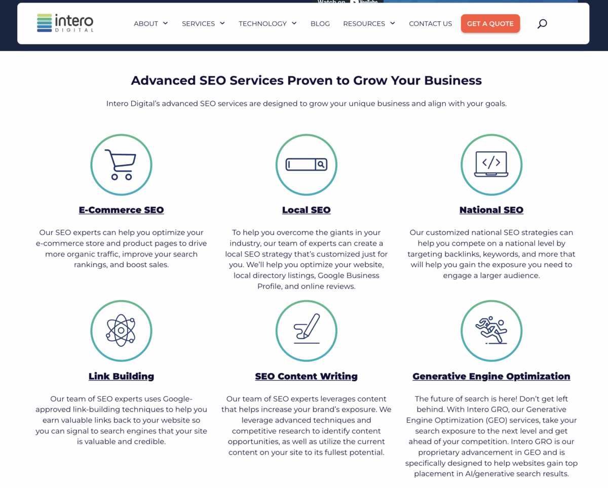 Intero Digital SEO Services