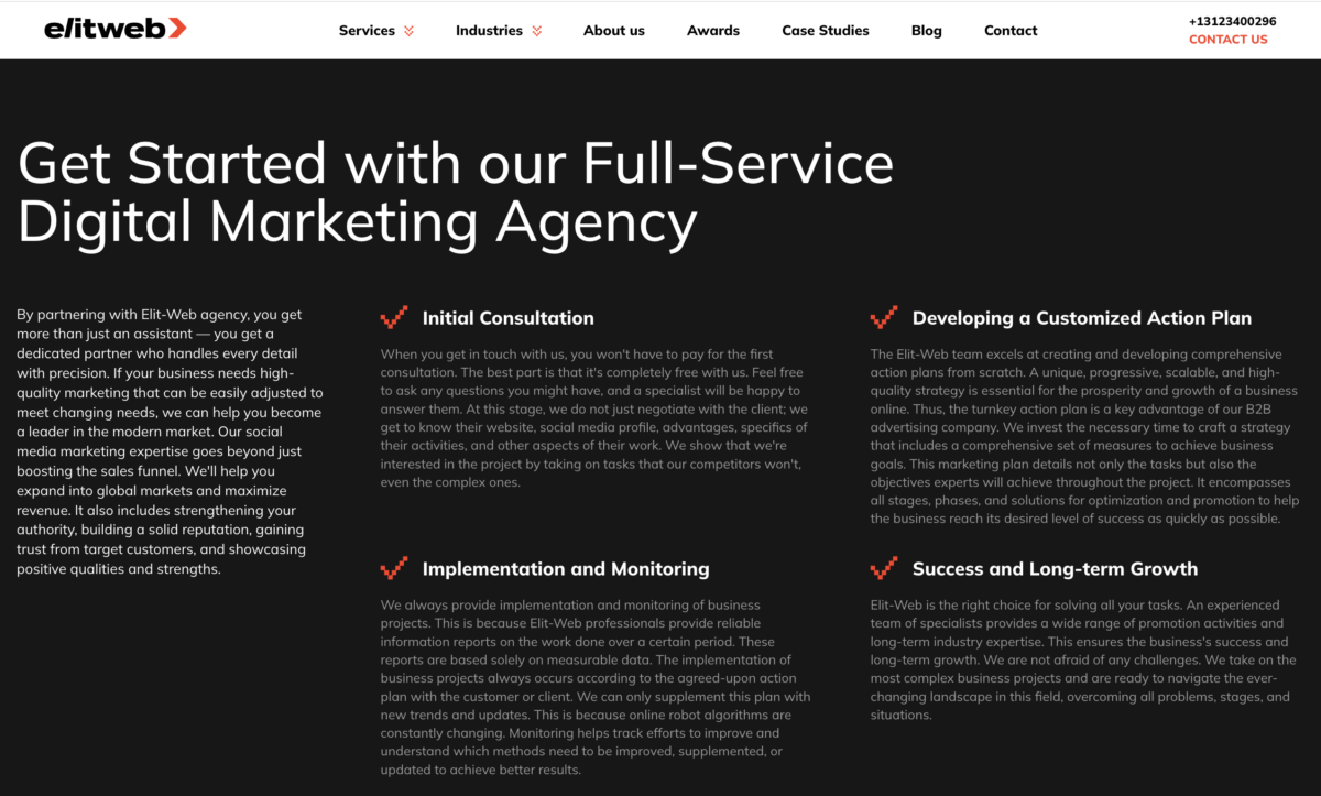 ElitWeb full-service digital marketing agency