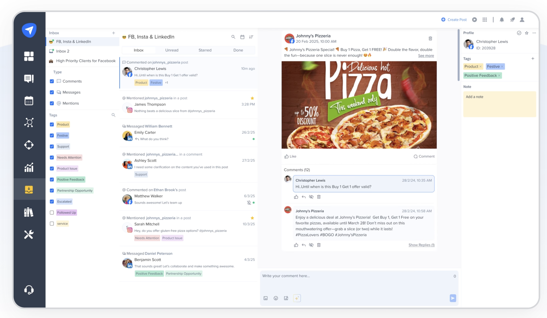 socialpilot social inbox