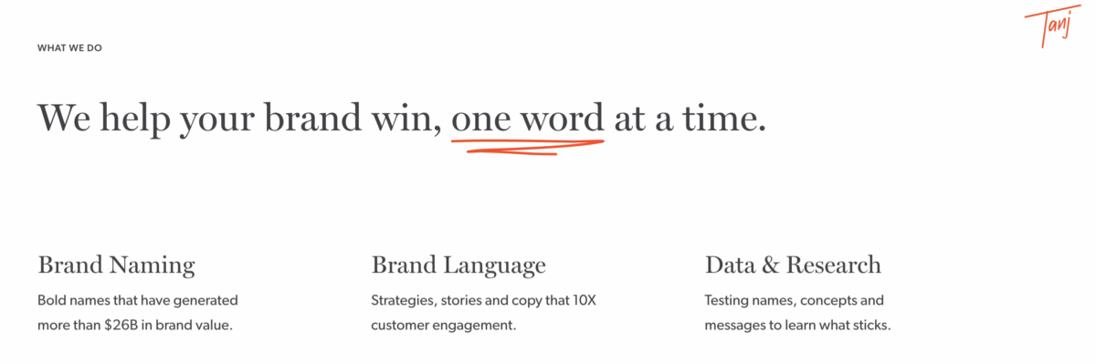 Tanj helps your brand win one word at a time