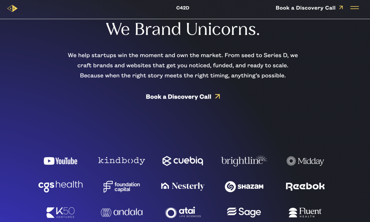 C42D helps brand unicorns.