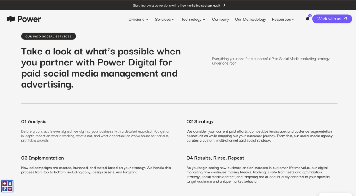 Power Digital for paid social media management and advertising