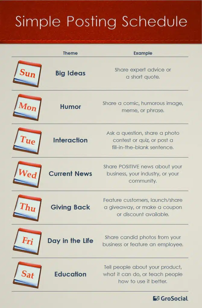Simple Posting Schedule