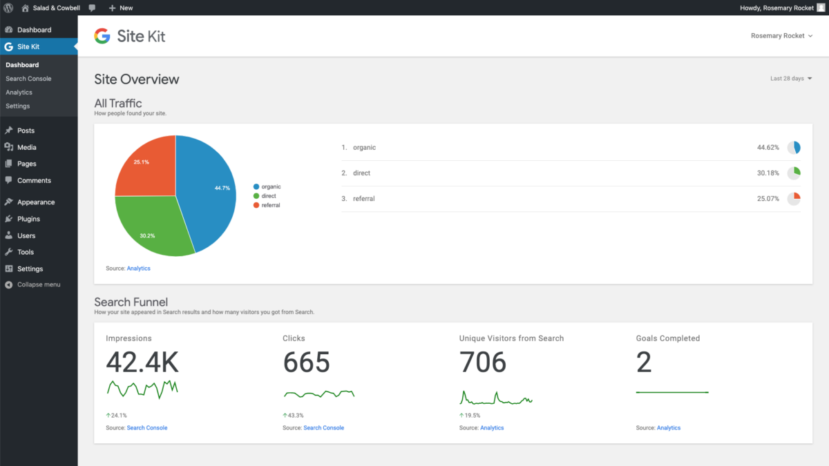 google site kit wordpress plugin