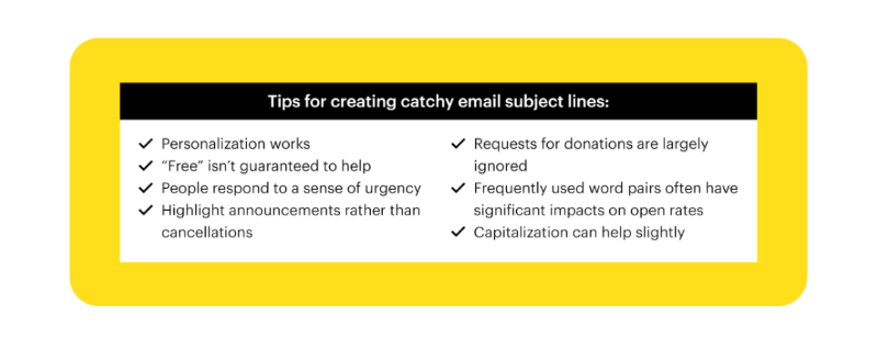 Tips for Creating Catchy Email Subject Lines