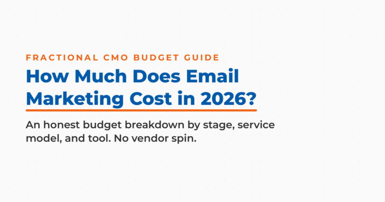 How much does email marketing cost in 2026, a Fractional CMO budget guide by Neal Schaffer.