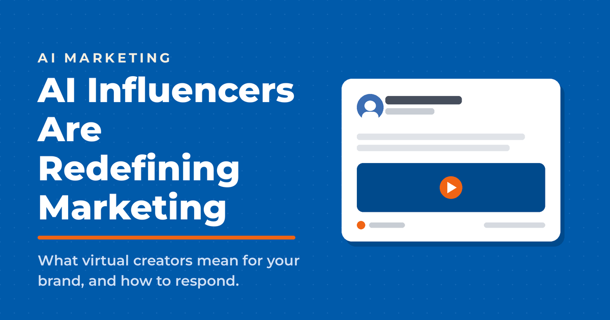 Neal Schaffer branded title card on how AI influencers are redefining marketing, with a social-post mockup.