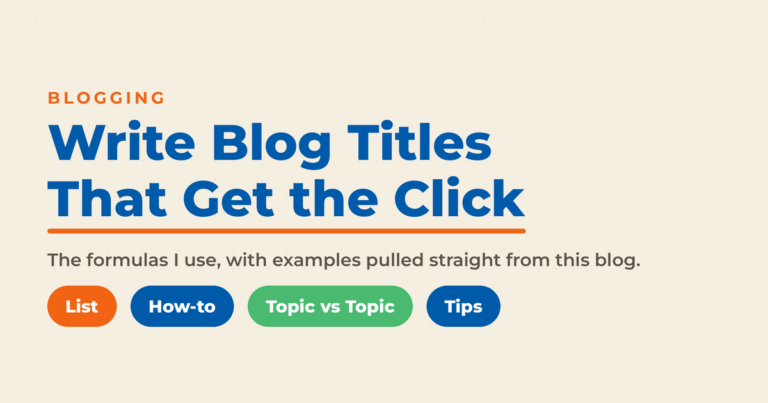 Neal Schaffer branded title card for writing blog titles that get the click, showing list, how-to, topic-vs-topic, and tips formulas.