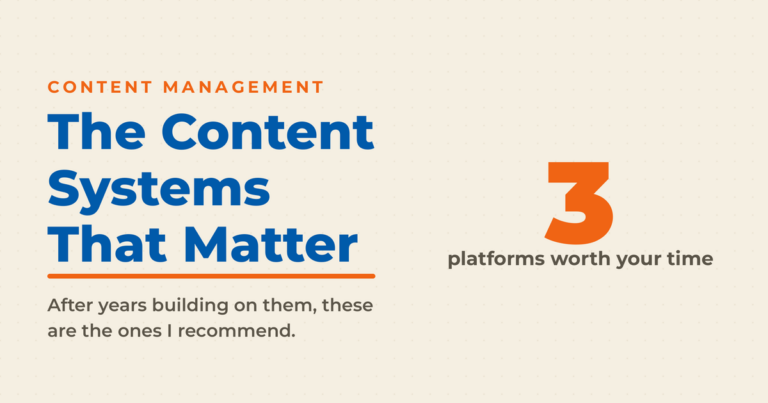 Neal Schaffer branded title card for the content management systems that matter, highlighting three platforms.